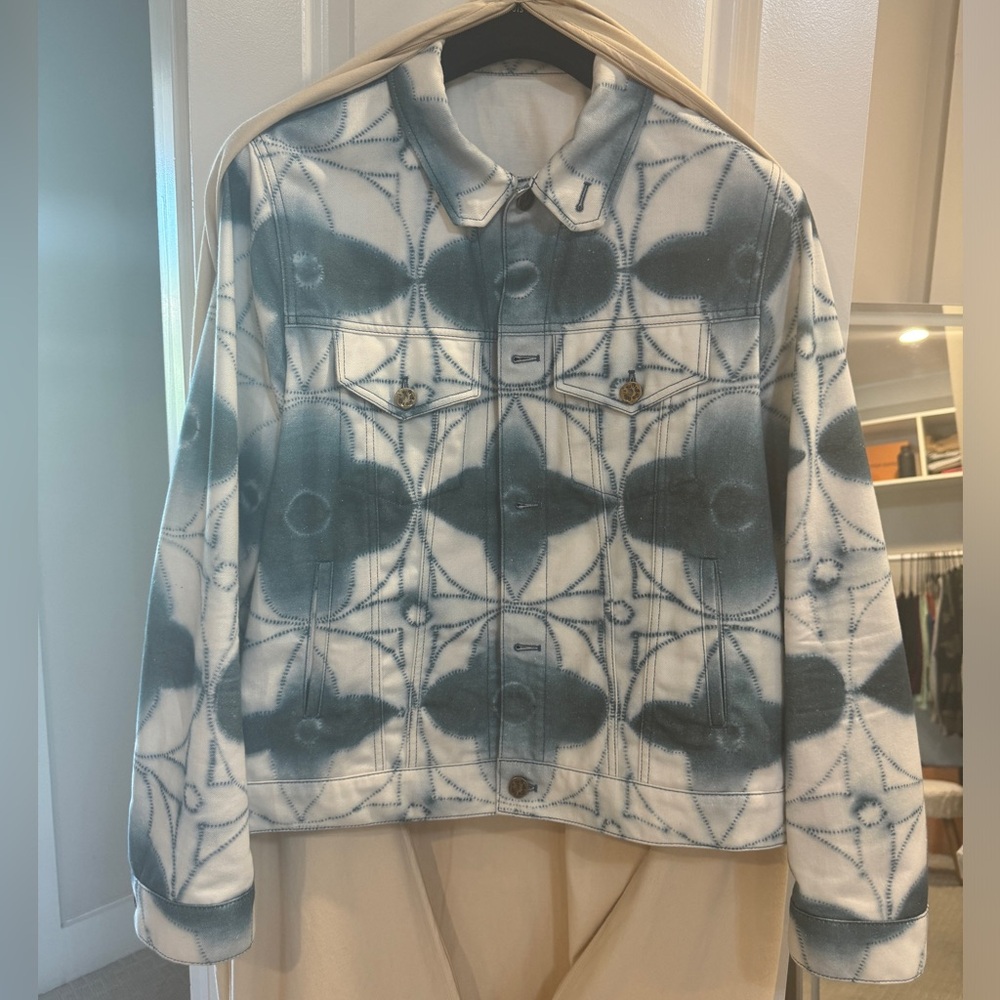 Louis Vuitton men’s shibori denim jacket. Size 52, lightly worn